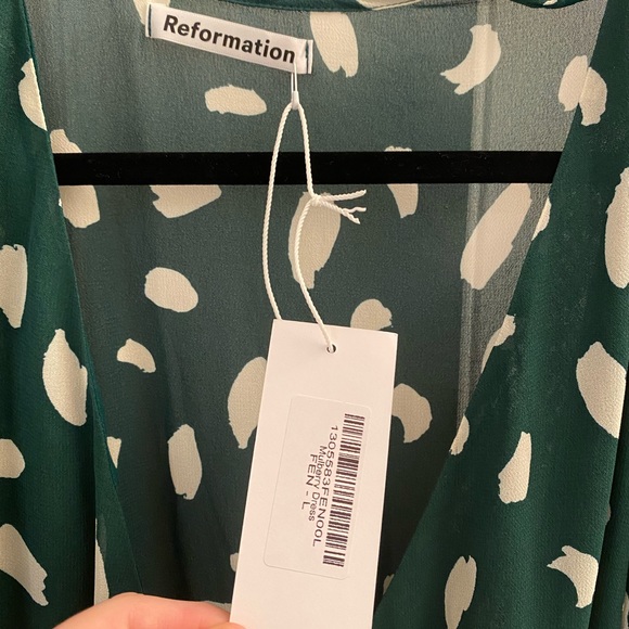 Reformation Mulberry Dress - L - Green - Picture 3 of 8
